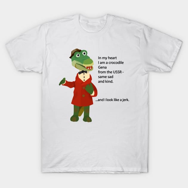 Crocodile Gena T-Shirt by MushroomEye